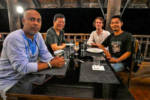 Dinner with Helson at Sukau Rainforest Lodge